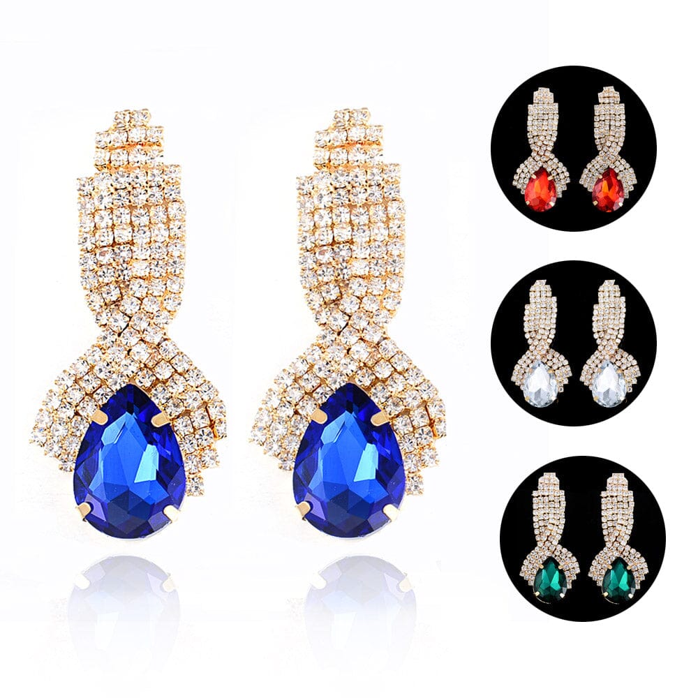 Cute Round Pendientes Stone Crystal Dangle EarringsEarrings