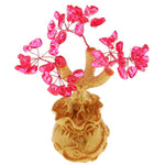 Citrine Bonsai Money Lucky TreeHome DecorRed
