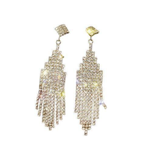 Cascading Glamour Dangling Tassel Drop EarringsEarrings