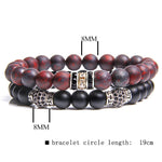 2pc Natural Bloodstone Beaded BraceletBracelet