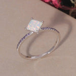 White Fire Opal Amethyst Lovely Ringring