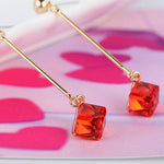Lovely Fashion Square Color Crystal Dangle EarringsEarrings