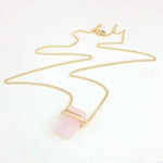 Artilady rose quartz pendant necklaceNecklace