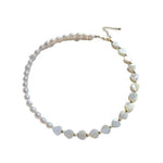 Freshwater Pearls and Puka Shell Beaded NecklaceNecklace