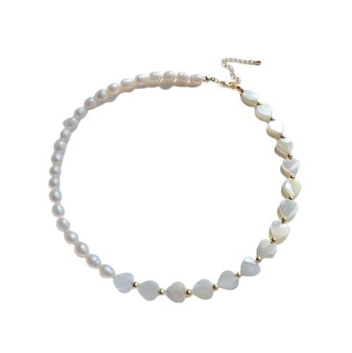 Freshwater Pearls and Puka Shell Beaded NecklaceNecklace