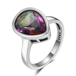 Water Drop Rainbow Mystic Topaz Ring - 925 Sterling SilverRing6
