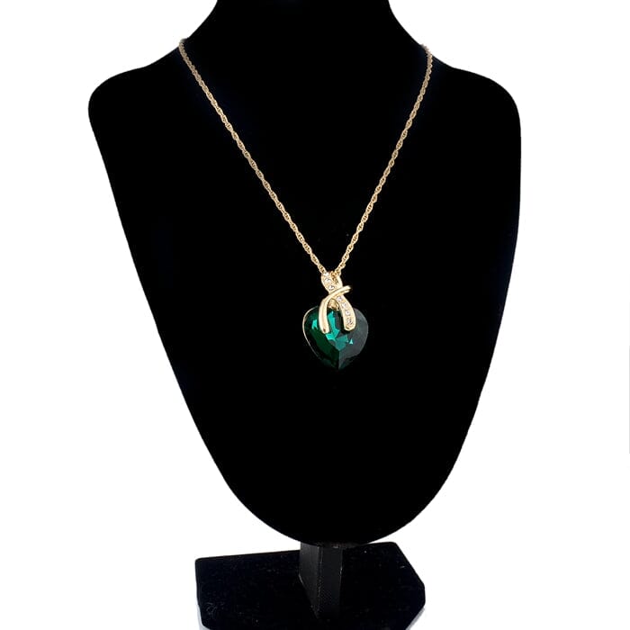 Austrian Crystal Heart PendantsNecklace
