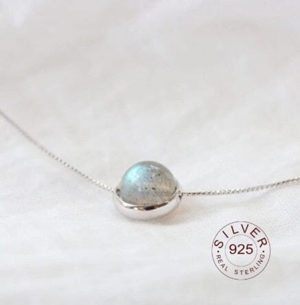 Lovely Feather Moonstone NecklaceNecklace