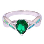 Green Fire Opal Green Quartz RingRing