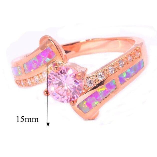 Fire Opal Pink Topaz RingRing