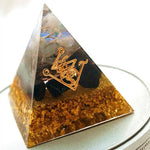 Orgone Pyramid Obsidian Natural CrystalHome Decor