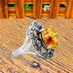 Classic Natural Amber Stone RingRing