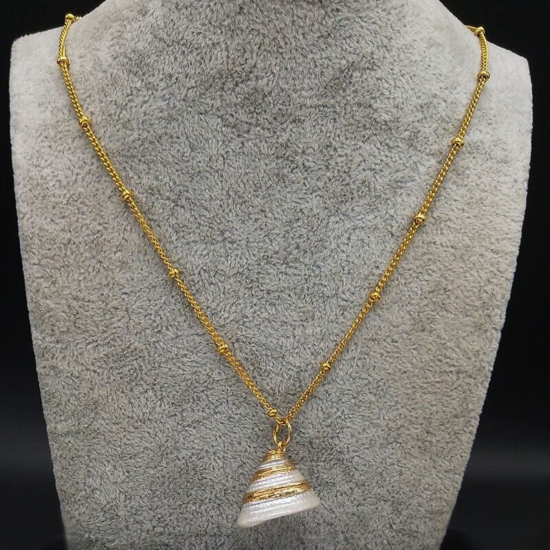 2022 Fashion Stainless Steel Shell Necklaces for Women Gold Color Necklaces & Pendants Jewelry colier femme N19079Bracelet