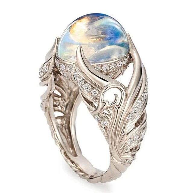 Angel Wings Moonstone RingRing6white