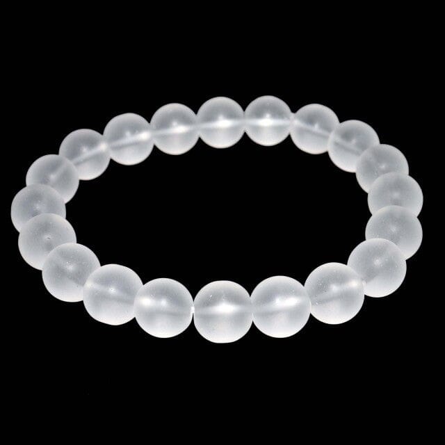 Natural Stone Beads Crystal Glass BraceletBraceletWhite Glass