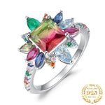 4.6ct Nano Simulated Watermelon Tourmaline - 925 Sterling SilverRing5