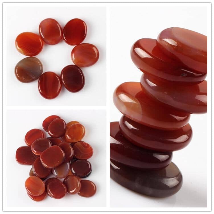 Assorted 7 pieces/lot Palm Stone Jade Crystal Reiki Healing Chakra With Free PouchRaw Stone