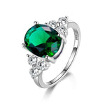 Royal Style Peridot Silver Ring - 925 Sterling SilverRing