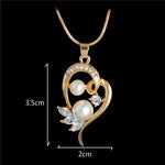 18K Gold Plated Full Crystal Pearl Jewelry SetJewelry Set