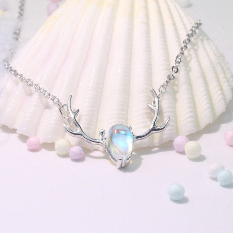 Fashion Deer Moonstone Necklace