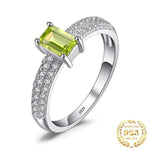 Simple Elegant Peridot Solitaire Ring - 925 Sterling SilverRing6
