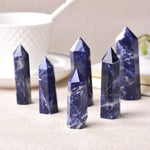 1pc Natural Crystal Point Sodalite Healing Obelisk WandWand