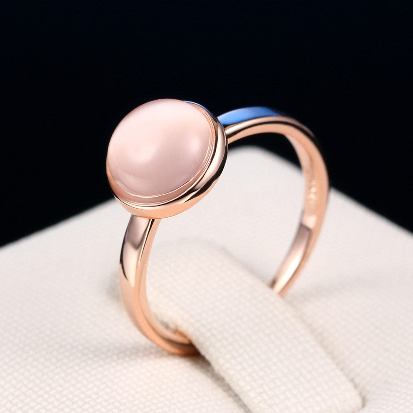 White Moonstone Ring - Rose GoldRing