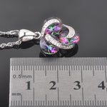 Rainbow Fire Mystic Topaz Crystal Ring, Earrings And Necklace SetEarrings