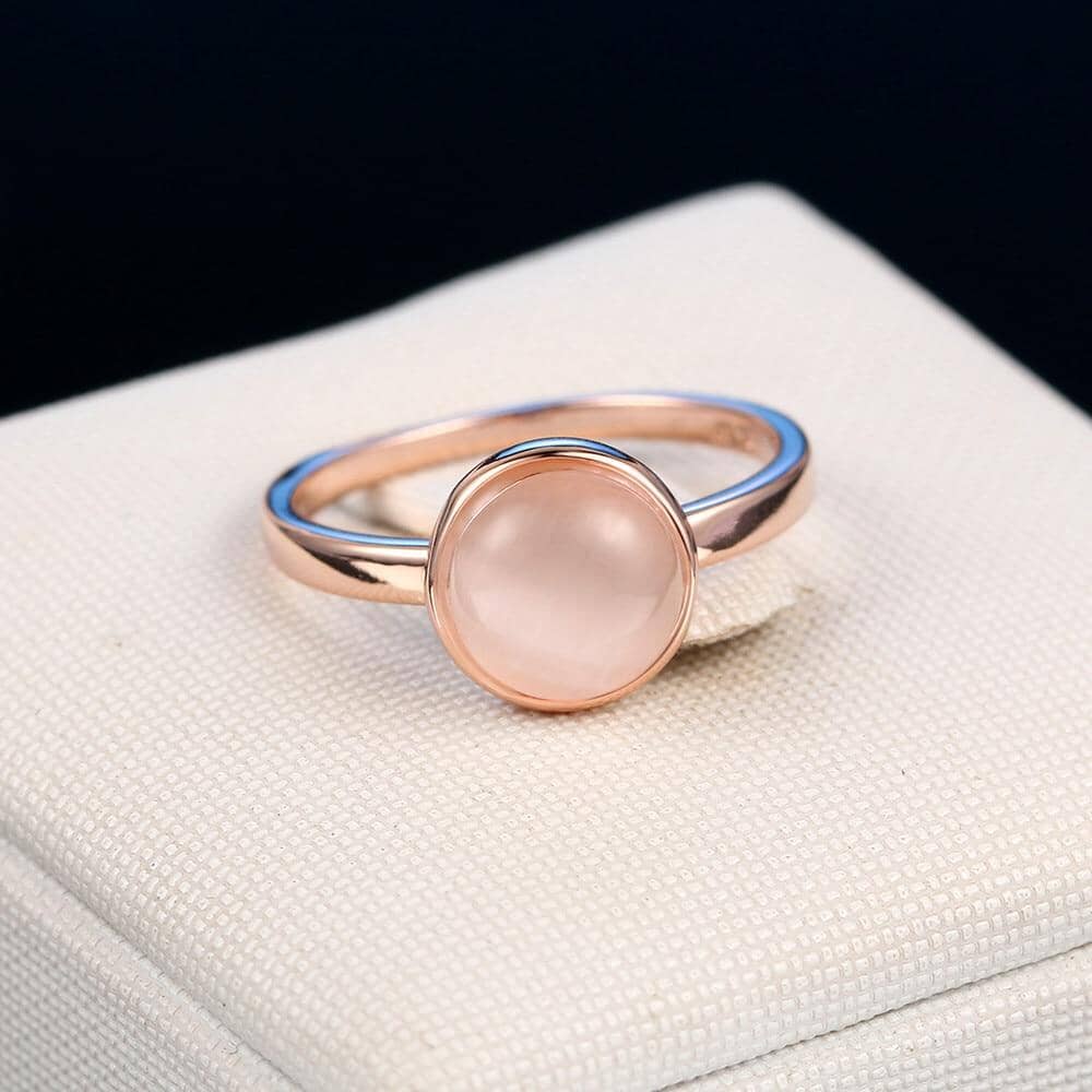 White Moonstone Ring - Rose GoldRing