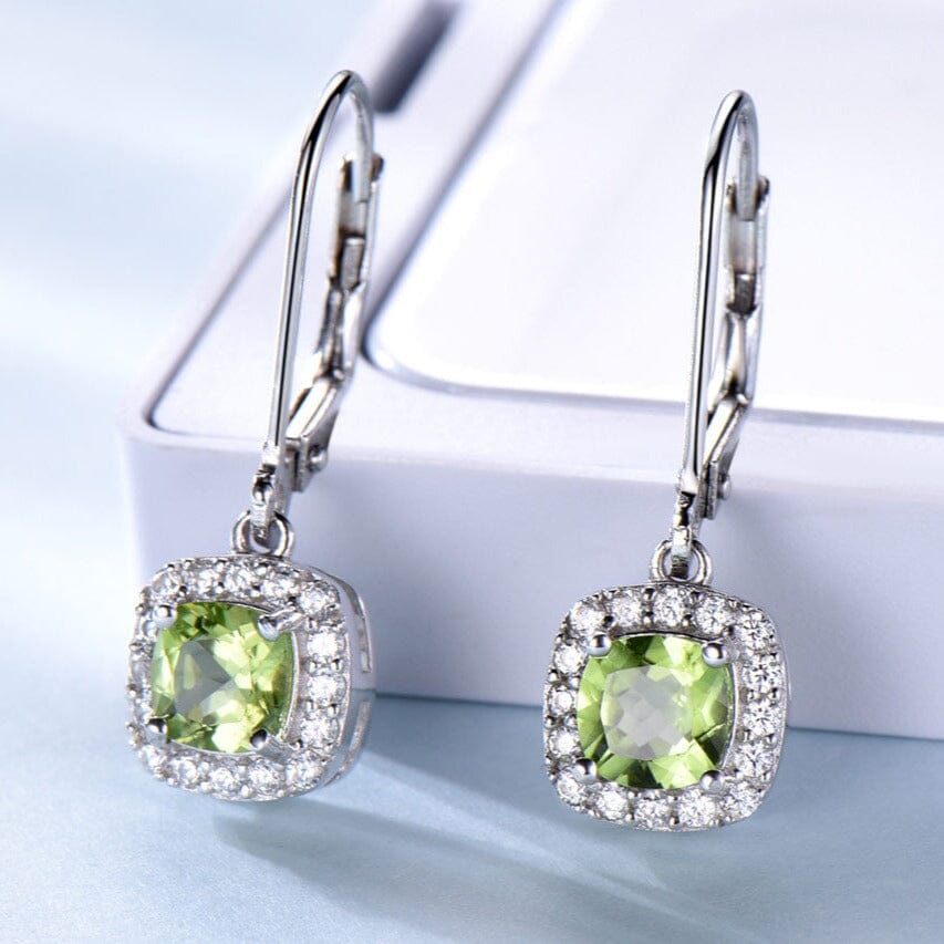 Genuine Peridot Long Drop EarringsEarrings