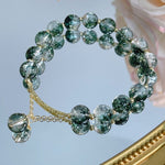 Green Ghost Chorite Crystals Beaded Strand BraceletBracelet