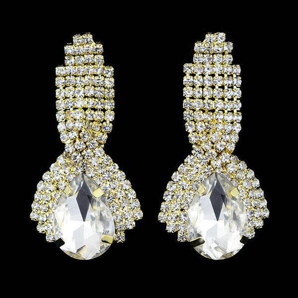 Cute Round Pendientes Stone Crystal Dangle EarringsEarringsWhite