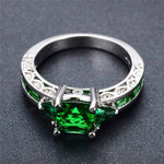 Simulated Emerald White Gold Filled RingRing