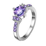 Amethyst Silver Plated Ring DiamondRing