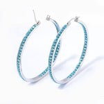 Crystal Stone Hoop EarringsEarrings