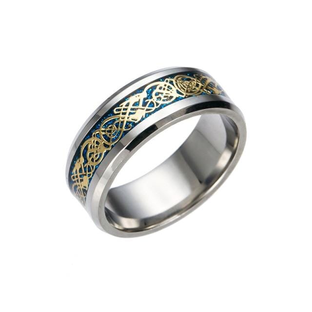 Dragon Men RingRing12Blue Gold