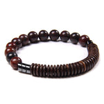 Bloodstone and Wood Flake Ethnic BraceletBracelet21cm