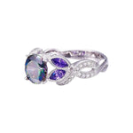 Fashion Unique Design 8*8mm Round Shaped Topaz Ring - 925 Sterling SilverRing