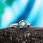 Natural Labradorite Stunning Adjustable Ring - 925 Sterling SilverRing