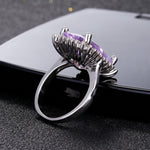 Amethyst Zircon Splendid Ring - 925 Sterling Silverring