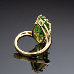 Nature Fashion Peridot Ring- 925 Sterling SilverRing