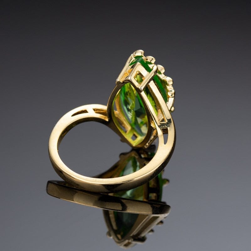Nature Fashion Peridot Ring- 925 Sterling SilverRing
