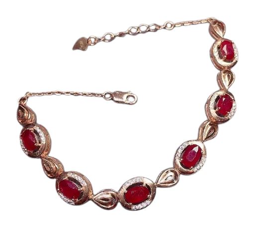 4mm*6mm 2.5ct Natural Ruby BraceletBracelet