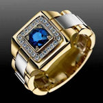 18K Yellow and Rose Gold 1 Carat Sapphire Diamond RingRingYellow Gold6