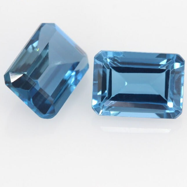 Natural London Blue Topaz Loose Gemstone ( For DIY Jewelry Making ) - Cut Size 4x6~10x12mm