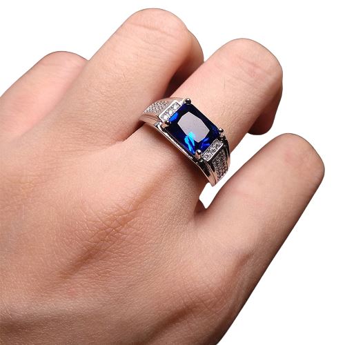 Sapphire White Gold Filled Resizable RingRing