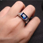 Sapphire White Gold Filled Resizable RingRing