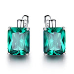 Luxury 8.0ct Sky Blue Topaz Gemstone Clip On Earrings