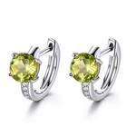 Stylish 2.0ct Natural Peridot Clip Earrings - 925 Sterling SilverEUJ034P-1