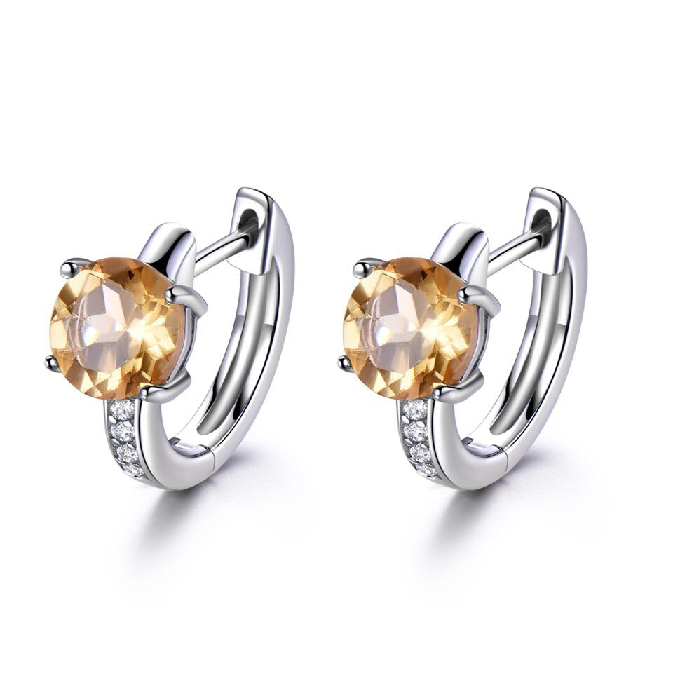 Stylish 2.0ct Natural Peridot Clip Earrings - 925 Sterling SilverEUJ034C-1